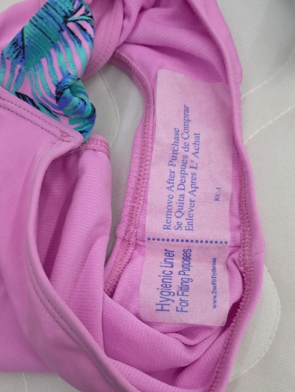 NWT Girls' Pink Tropical Leaf Two-Piece Swim Set